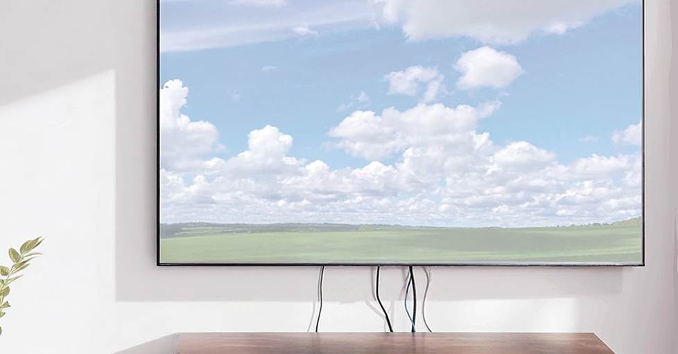 TV image with wires