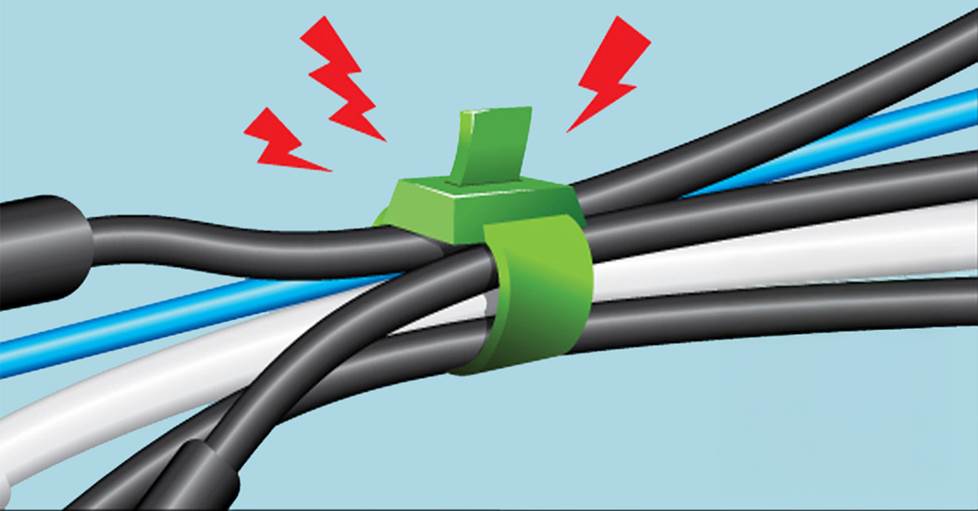 illustration of cinched cables