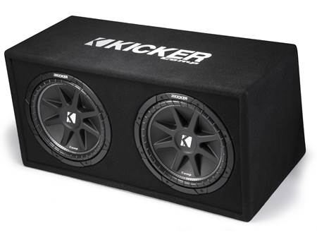 Kicker CompC 50DCWC122 2-ohm ported enclosure with two 12