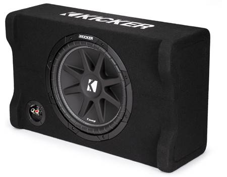 Kicker 48CDF124 Comp Series sealed downward-firing enclosure with