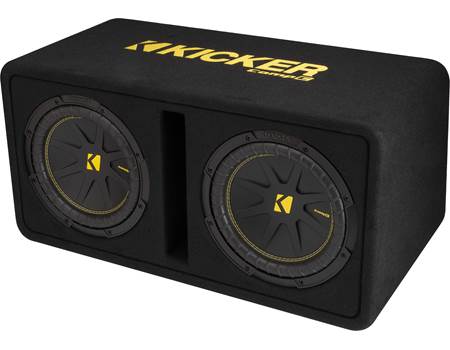 Kicker 50DCWC102 2-ohm ported enclosure with two 10