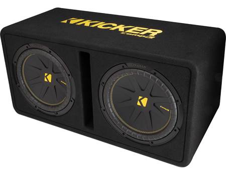 Kicker CompC 50DCWC122 2-ohm ported enclosure with two 12