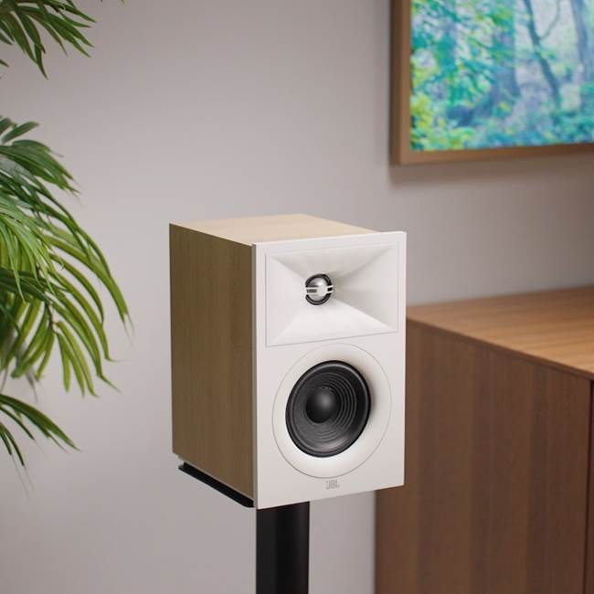 JBL Stage 240B (Latte) Bookshelf speakers (Latte) at Crutchfield