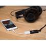 AudioQuest DragonFly® Black v1.5 Shown with optional smartphone adapter, phone, and headphones