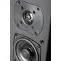 Definitive Technology SR-9080 Detailed view of BDSS mid/bass driver and annealed aluminum tweeter