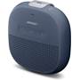 Bose® SoundLink® Micro <em>Bluetooth®</em> speaker Blue with gray strap - right front