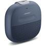 Bose® SoundLink® Micro <em>Bluetooth®</em> speaker Blue with gray strap - left front