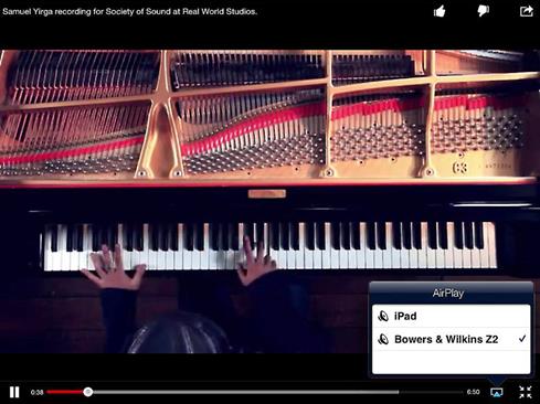 Use AirPlay to stream music from apps like YouTube on your iPad or iPhone.