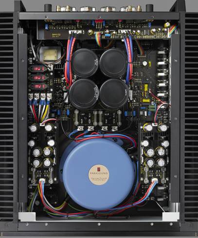 Interior of Parasound Halo JC 5 amplifier