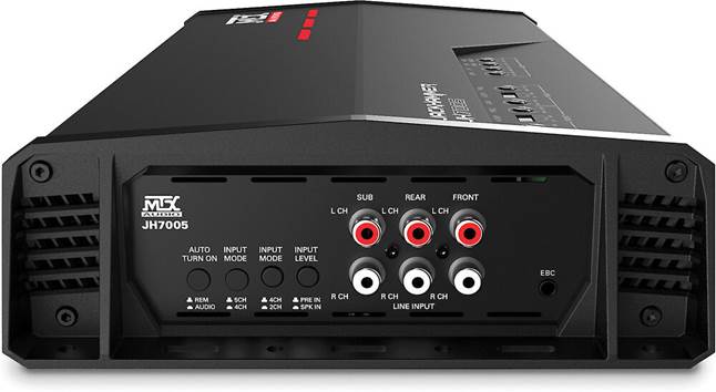 MTX JackHammer JH7005 5-channel car amplifier — 60 watts RMS x 4