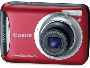 元箱付き キヤノン PowerShot A495 レッド キヤノン（Canon） Canon PowerShot A495 レッド : ナチュラル・カメラ