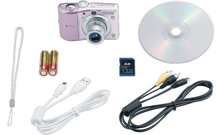 Canon PowerShot A1100 IS (Pink) 12.1-megapixel digital camera with