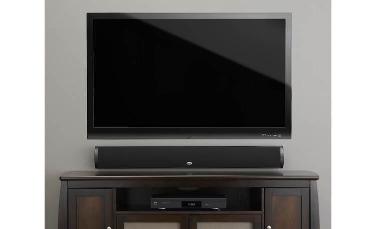 PSB Imagine W3 Pictured wall mounted with flat-panel TV