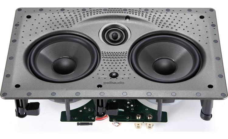 Polk Audio 255c-LS Angled front view (grille removed)