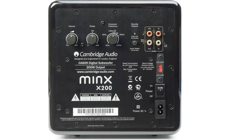 Cambridge Audio Minx X200 (Black) Ultra-compact powered subwoofer