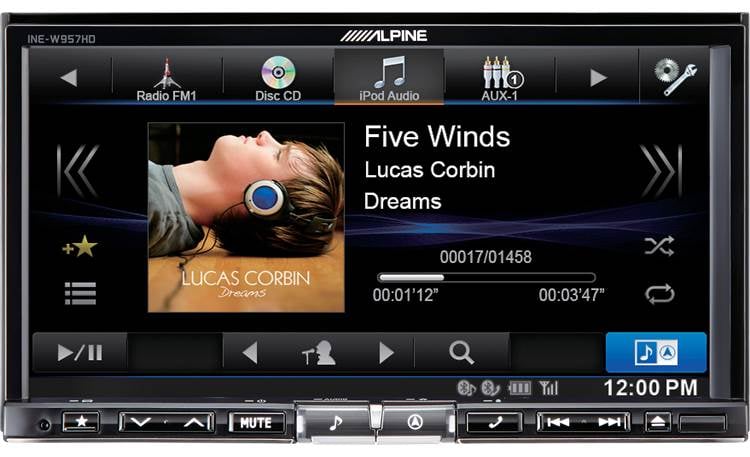 Alpine INE-W957HD Tweak your sound settings and change tracks on the same screen