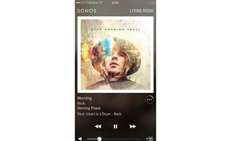 Sonos Playbar The free Sonos app for smartphones (Apple version shown)