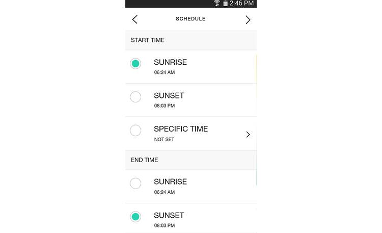 Logitech® Harmony® Companion Smartphone screenshot - scheduler