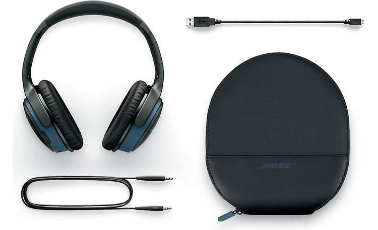 Bose® SoundLink® around-ear wireless headphones II Included accessories and carrying case