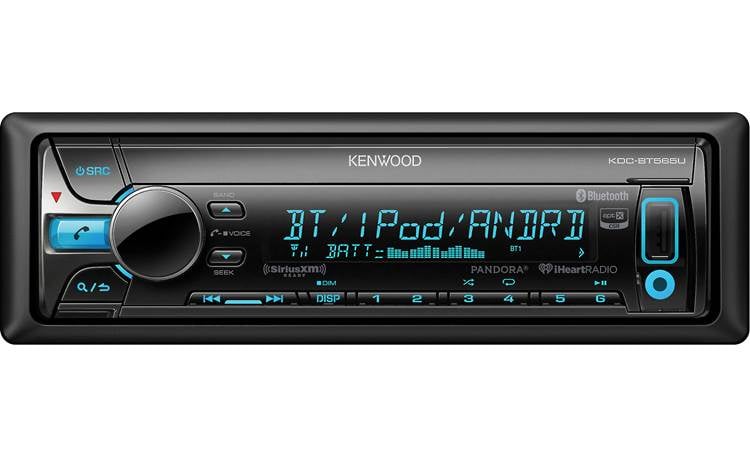 Kenwood KDC-BT565U Kenwood offers controls for Pandora, iHeartRadio, SiriusXM, and Bluetooth with aptX
