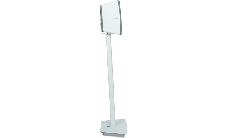 Flexson Floor Stand White - profle with speaker set vertically (Sonos PLAY:3 not included)