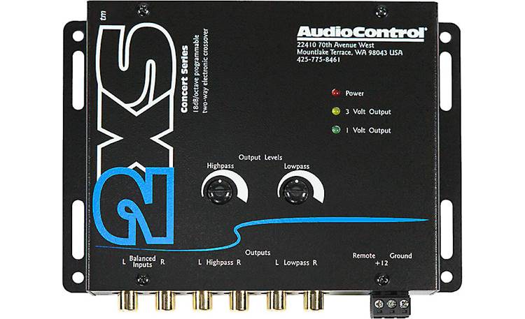 AudioControl 2XS (Black) Stereo 2-way electronic crossover at