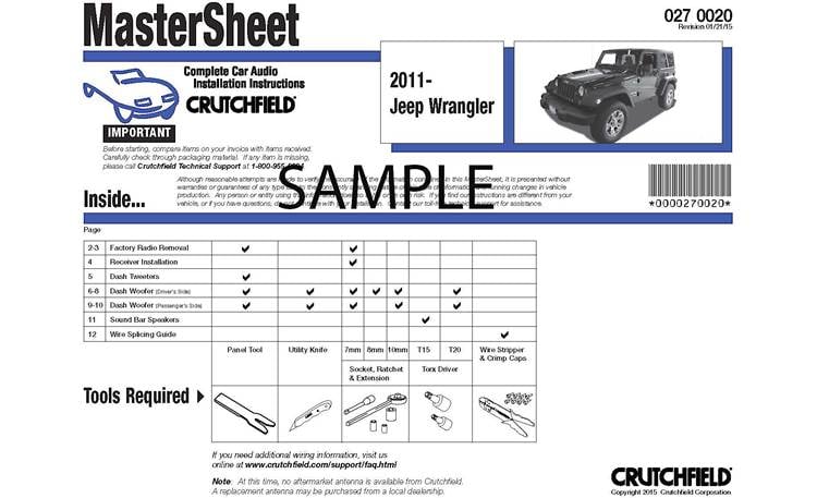 Crutchfield Vehicle-specific Instructions Front