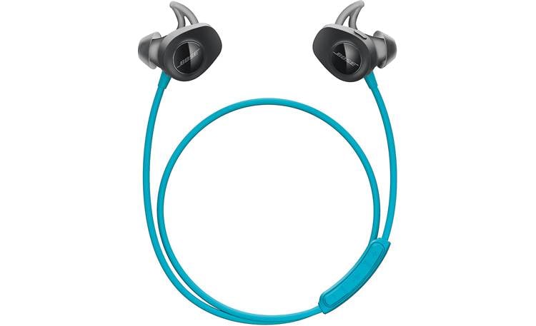 Bose® SoundSport® wireless headphones Wraparound cable includes a remote to control music and calls