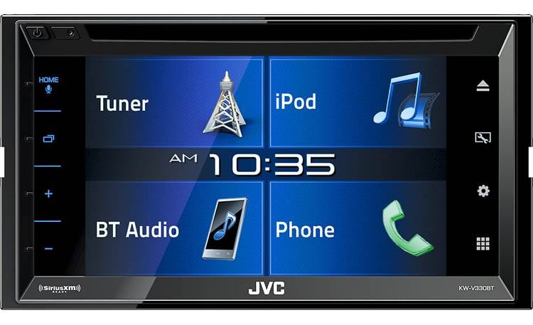 JVC KW-V330BT Get radio using your smartphone, a SiriusXM tuner, or the sensitive AM/FM tuner
