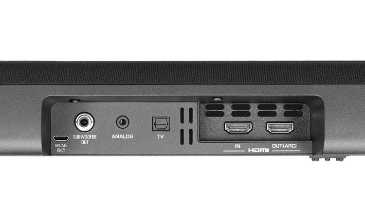 Yamaha YAS-107 Back-panel connections (HDMI connections allow 4K/HDR video passthrough)