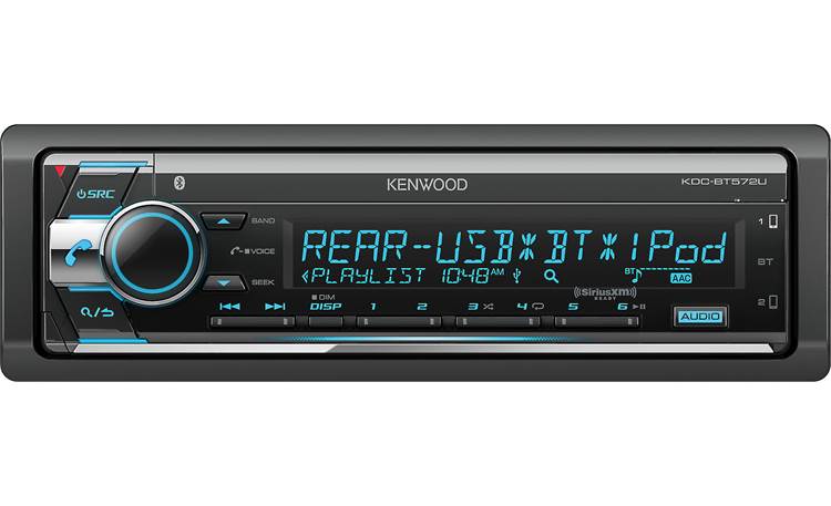 Kenwood KDC-BT572U Kenwood moved some of the connections towards the rear, so they could include a bigger, more sleek display