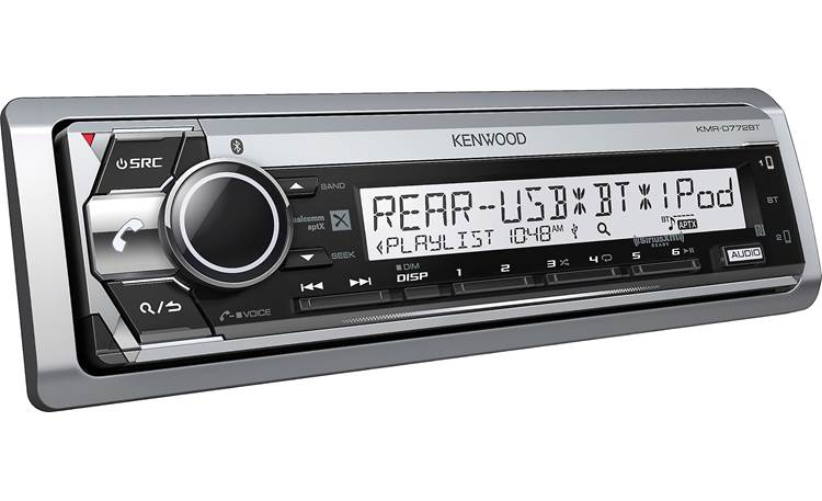 Kenwood KMR-D772BT Single DIN Bluetooth SiriusXM In-Dash Marine Stereo Receiver 