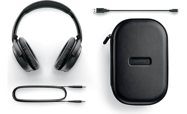 Bose® QuietComfort® 35 wireless headphones II Included case and accessories 