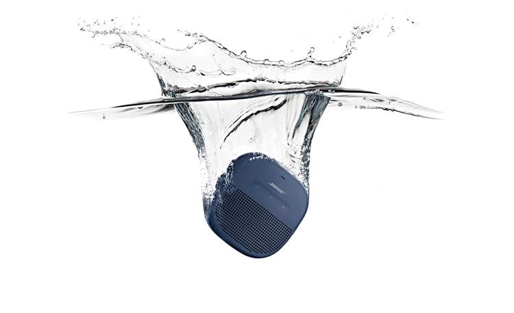 Bose® SoundLink® Micro <em>Bluetooth®</em> speaker Blue with gray strap - waterproof