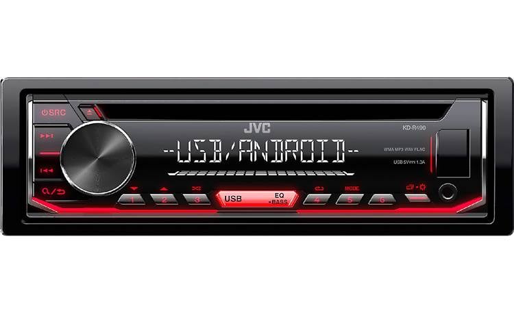 JVC KD-R490 Plug in your Android or a USB drive to get your tunes going