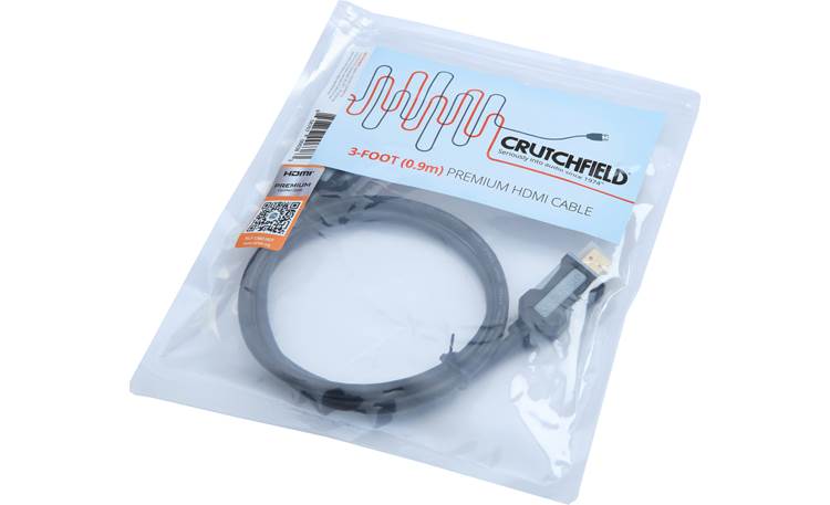 Crutchfield Premium HDMI Cable Packaging showing the special Premium HDMI label