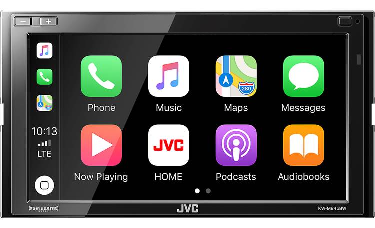 JVC KW-M845BW This JVC digital media receiver works with Apple CarPlay as well as wireless Android Auto.