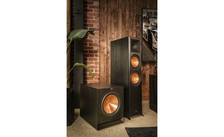 Klipsch Reference Premiere RP-8000F Shown as part of a Klipsch home theater system