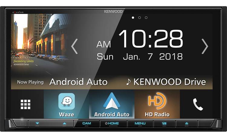 Kenwood Excelon DDX8905S The big touchscreen display gives you access to Android Auto, Apple CarPlay, and WebLink