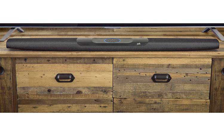 Polk Audio Command Bar Slim design fits under most TVs