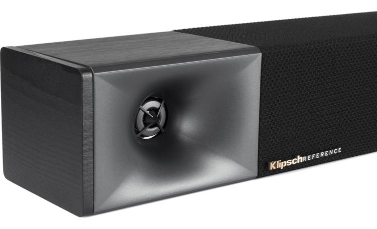 Klipsch Bar 48 Exposed horn-loaded tweeters hint at the performance that's under the hood