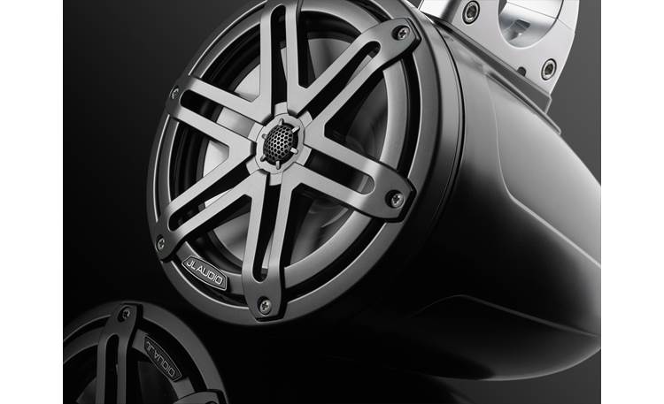 JL Audio M3-770ETXv3-Sb-S-Gm Clamps pictured in this photo are sold separately