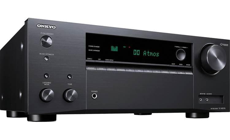 Onkyo TX-NR595 (2019 model) Angled front view