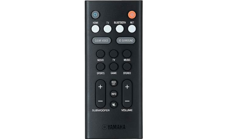 Yamaha YAS-109 Remote has independent subwoofer volume control