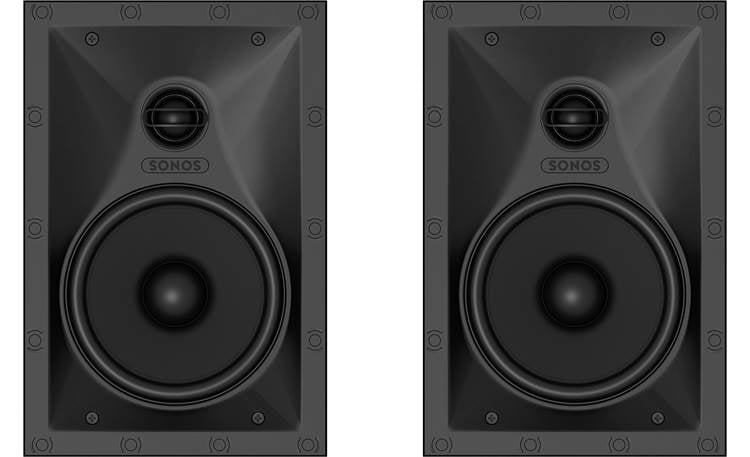 Sonos In-wall Speakers Shown with grilles removed