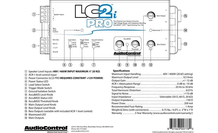 AudioControl LC2i PRO Other