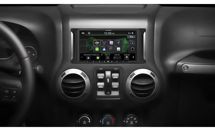 Alpine Restyle i407-WRA-JK The generous 7" screen looks at home in your Jeep's dash