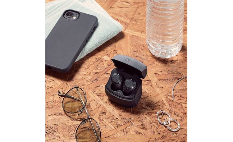 Audio-Technica ATH-CKS50TW The included charging case banks up to 30 hours to wirelessly recharge the headphones