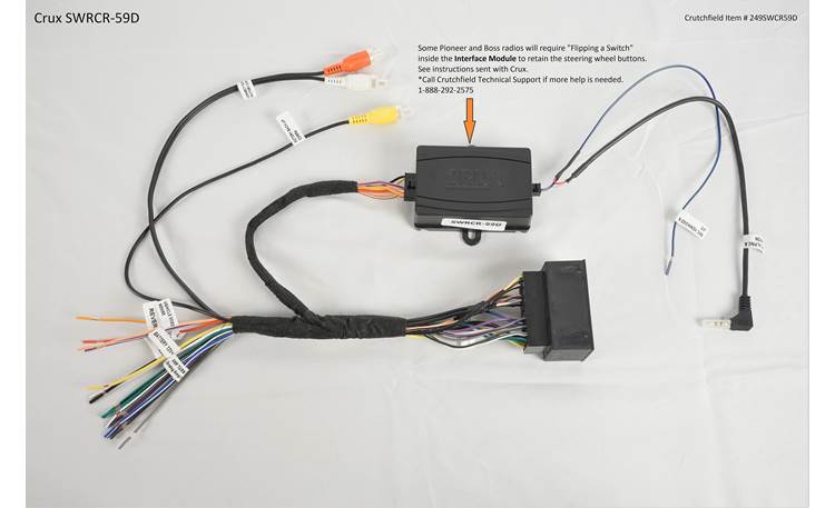 Crux SWRCR-59D Wiring Interface Connect a new car stereo and retain the  steering wheel audio controls in select 2014-18 Fiat and Jeep vehicles at  Crutchfield Canada