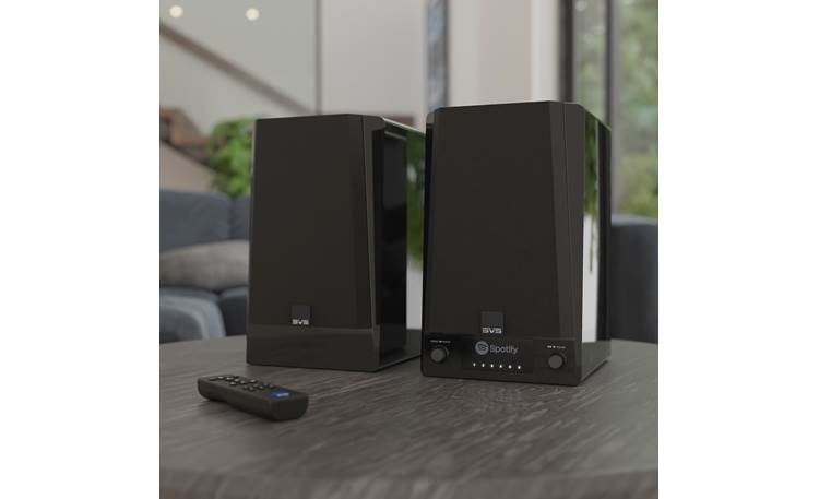 SVS Prime Wireless Pro The sleek cabinets on the Prime Wireless Pros help them blend in with almost any decor